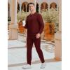 imageTBMPOY Mens Sweatsuits 2 Piece Set Tracksuits Jogging Outfits Long Sleeve Tops Jogger Pants Sweat Track Suits Casual AthleticWine Red