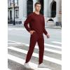 imageTBMPOY Mens Sweatsuits 2 Piece Set Tracksuits Jogging Outfits Long Sleeve Tops Jogger Pants Sweat Track Suits Casual AthleticWine Red