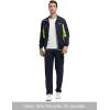 imageTBMPOY Mens Tracksuits Sweatsuits for Men Sweat Track Suits 2 Piece Casual Athletic Jogging Warm Up Full Zip Sets01 Navyfluorescent Green