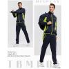 imageTBMPOY Mens Tracksuits Sweatsuits for Men Sweat Track Suits 2 Piece Casual Athletic Jogging Warm Up Full Zip Sets01 Navyfluorescent Green