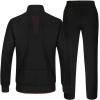 imageTBMPOY Mens Tracksuits Sweatsuits for Men Sweat Track Suits 2 Piece Casual Athletic Jogging Warm Up Full Zip Sets03 Blackwine Red