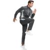 imageTBMPOY Mens Tracksuits Sweatsuits for Men Sweat Track Suits 2 Piece Casual Athletic Jogging Warm Up Full Zip Sets03 Dark Greylight Grey