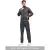 imageTBMPOY Mens Tracksuits Sweatsuits for Men Sweat Track Suits 2 Piece Casual Athletic Jogging Warm Up Full Zip Sets03 Dark Greywine Red