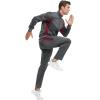 imageTBMPOY Mens Tracksuits Sweatsuits for Men Sweat Track Suits 2 Piece Casual Athletic Jogging Warm Up Full Zip Sets03 Dark Greywine Red