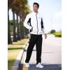 imageTBMPOY Mens Tracksuits Sweatsuits for Men Sweat Track Suits 2 Piece Casual Athletic Jogging Warm Up Full Zip Sets03 Whiteblack