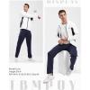 imageTBMPOY Mens Tracksuits Sweatsuits for Men Sweat Track Suits 2 Piece Casual Athletic Jogging Warm Up Full Zip Sets03 Whitedarl Blue