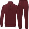 imageTBMPOY Mens Tracksuits Sweatsuits for Men Sweat Track Suits 2 Piece Casual Athletic Jogging Warm Up Full Zip Sets03 Wine Red