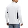 imageTBMPOY Mens UPF 50 Long Sleeve Shirts Pullover Sun Protection Rash Guard Fishing Golf Hiking Running 14 Zip T Shirt