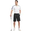 imageTBMPOY Mens Work Dress Shorts Golf Stretch Waistband Summer Pleated Casual Business Dressy Short for Men with PocketsBlack
