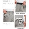 imageTBMPOY Mens Work Dress Shorts Golf Stretch Waistband Summer Pleated Casual Business Dressy Short for Men with PocketsLight Grey