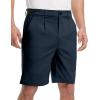 imageTBMPOY Mens Work Dress Shorts Golf Stretch Waistband Summer Pleated Casual Business Dressy Short for Men with PocketsNavy