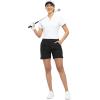 imageTBMPOY Womens 5 Golf Hiking Shorts Quick Dry with 5 Pockets Stretch Athletic Casual Summer Trip Water Resistant Black L