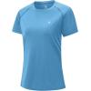 imageTBMPOY Womens Dry Fit Workout Shirts Short Sleeve Athletic Moisture Wicking TShirts UPF 50 Running Gym Active Tops Azure L
