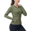 imageTBMPOY Womens Full Zip Hoodie Lightweight Athletic Jackets Slim Fit Workout Track Running Jacket with Thumb HolesGreen
