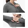 imageTBMPOY Womens Full Zip Hoodie Lightweight Athletic Jackets Slim Fit Workout Track Running Jacket with Thumb HolesGrey