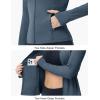 imageTBMPOY Womens Full Zip Hoodie Lightweight Athletic Jackets Slim Fit Workout Track Running Jacket with Thumb HolesGrey Blue