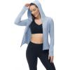 imageTBMPOY Womens Full Zip Hoodie Lightweight Athletic Jackets Slim Fit Workout Track Running Jacket with Thumb HolesLight Blue
