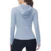 imageTBMPOY Womens Full Zip Hoodie Lightweight Athletic Jackets Slim Fit Workout Track Running Jacket with Thumb HolesLight Blue