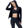 imageTBMPOY Womens Full Zip Hoodie Lightweight Athletic Jackets Slim Fit Workout Track Running Jacket with Thumb HolesNavy