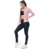 imageTBMPOY Womens Full Zip Hoodie Lightweight Athletic Jackets Slim Fit Workout Track Running Jacket with Thumb HolesPink