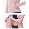 imageTBMPOY Womens Full Zip Hoodie Lightweight Athletic Jackets Slim Fit Workout Track Running Jacket with Thumb HolesPink
