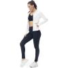 imageTBMPOY Womens Full Zip Hoodie Lightweight Athletic Jackets Slim Fit Workout Track Running Jacket with Thumb HolesWhite