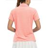 imageTBMPOY Womens Golf Polo Shirts Short Sleeve UPF 50 Dry Fit Athletic Tennis TShirts Zip Up Athletic Sports ShirtButton Pink