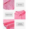 imageTBMPOY Womens Golf Polo Shirts Short Sleeve UPF 50 Dry Fit Athletic Tennis TShirts Zip Up Athletic Sports ShirtButton Rose Red