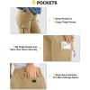 imageTBMPOY Womens Hiking Cargo Pants Lightweight Water Resistant Quick Dry Fishing Camping Travel Work Pant with 6 PocketsKhaki