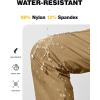 imageTBMPOY Womens Hiking Cargo Pants Lightweight Water Resistant Quick Dry Fishing Camping Travel Work Pant with 6 PocketsKhaki