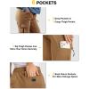 imageTBMPOY Womens Hiking Cargo Pants Lightweight Water Resistant Quick Dry Fishing Camping Travel Work Pant with 6 PocketsLight Brown
