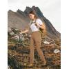 imageTBMPOY Womens Hiking Cargo Pants Lightweight Water Resistant Quick Dry Fishing Camping Travel Work Pant with 6 PocketsLight Brown