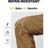 imageTBMPOY Womens Hiking Cargo Pants Lightweight Water Resistant Quick Dry Fishing Camping Travel Work Pant with 6 PocketsLight Brown