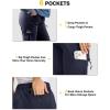 imageTBMPOY Womens Hiking Cargo Pants Lightweight Water Resistant Quick Dry Fishing Camping Travel Work Pant with 6 PocketsNavy
