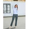 imageTBMPOY Womens Hiking Cargo Pants Lightweight Water Resistant Quick Dry Fishing Camping Travel Work Pant with 6 PocketsStone Blue