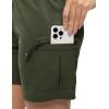 imageTBMPOY Womens Hiking Cargo Shorts Lightweight Quick Dry Athletic Summer Shorts Golf Travel Camping with Zipper PocketsArmy Green