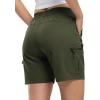 imageTBMPOY Womens Hiking Cargo Shorts Lightweight Quick Dry Athletic Summer Shorts Golf Travel Camping with Zipper PocketsArmy Green