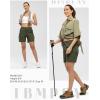 imageTBMPOY Womens Hiking Cargo Shorts Lightweight Quick Dry Athletic Summer Shorts Golf Travel Camping with Zipper PocketsArmy Green