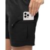 imageTBMPOY Womens Hiking Cargo Shorts Lightweight Quick Dry Athletic Summer Shorts Golf Travel Camping with Zipper PocketsBlack