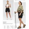 imageTBMPOY Womens Hiking Cargo Shorts Lightweight Quick Dry Athletic Summer Shorts Golf Travel Camping with Zipper PocketsBlack