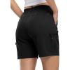 imageTBMPOY Womens Hiking Cargo Shorts Lightweight Quick Dry Athletic Summer Shorts Golf Travel Camping with Zipper PocketsBlack