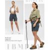 imageTBMPOY Womens Hiking Cargo Shorts Lightweight Quick Dry Athletic Summer Shorts Golf Travel Camping with Zipper PocketsCool Gray