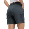 imageTBMPOY Womens Hiking Cargo Shorts Lightweight Quick Dry Athletic Summer Shorts Golf Travel Camping with Zipper PocketsCool Gray