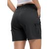 imageTBMPOY Womens Hiking Cargo Shorts Lightweight Quick Dry Athletic Summer Shorts Golf Travel Camping with Zipper PocketsDark Grey