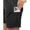 imageTBMPOY Womens Hiking Cargo Shorts Lightweight Quick Dry Athletic Summer Shorts Golf Travel Camping with Zipper PocketsDark Grey