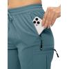 imageTBMPOY Womens Hiking Cargo Shorts Lightweight Quick Dry Athletic Summer Shorts Golf Travel Camping with Zipper PocketsGrey Blue