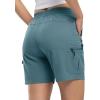 imageTBMPOY Womens Hiking Cargo Shorts Lightweight Quick Dry Athletic Summer Shorts Golf Travel Camping with Zipper PocketsGrey Blue