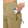 imageTBMPOY Womens Hiking Cargo Shorts Lightweight Quick Dry Athletic Summer Shorts Golf Travel Camping with Zipper PocketsKhaki