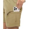 imageTBMPOY Womens Hiking Cargo Shorts Lightweight Quick Dry Athletic Summer Shorts Golf Travel Camping with Zipper PocketsKhaki