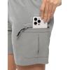 imageTBMPOY Womens Hiking Cargo Shorts Lightweight Quick Dry Athletic Summer Shorts Golf Travel Camping with Zipper PocketsLight Grey